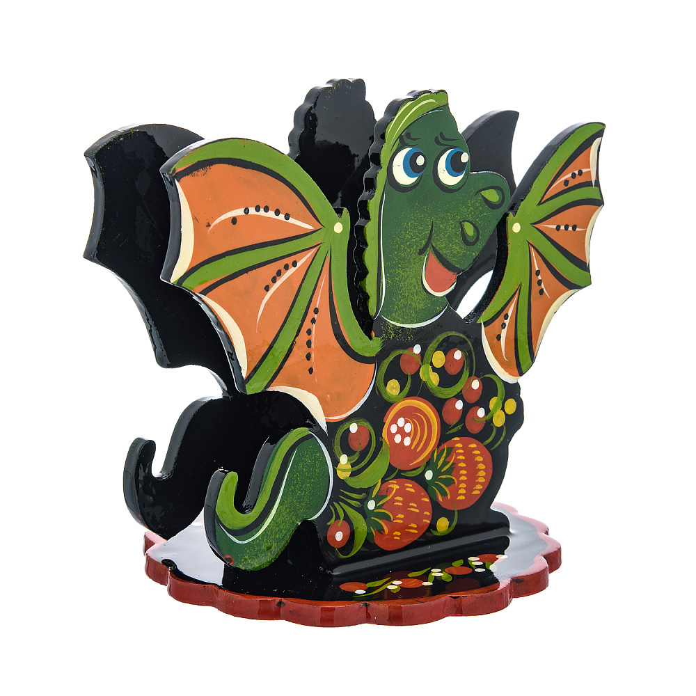 Салфетница «Дракон». Хохлома - интернет магазин Русь Велика я фото 2