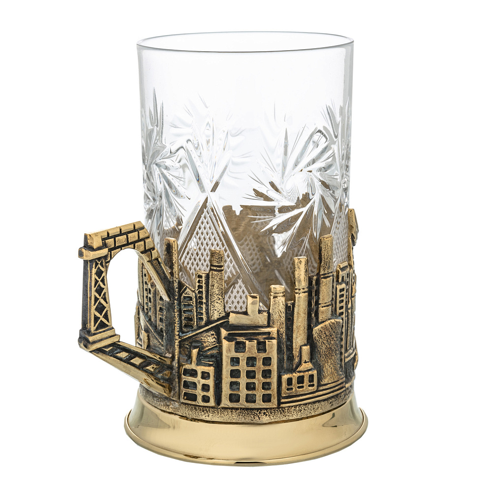 Подстаканник латунный «Индустриальный» - интернет магазин Русь Велика я фото 2