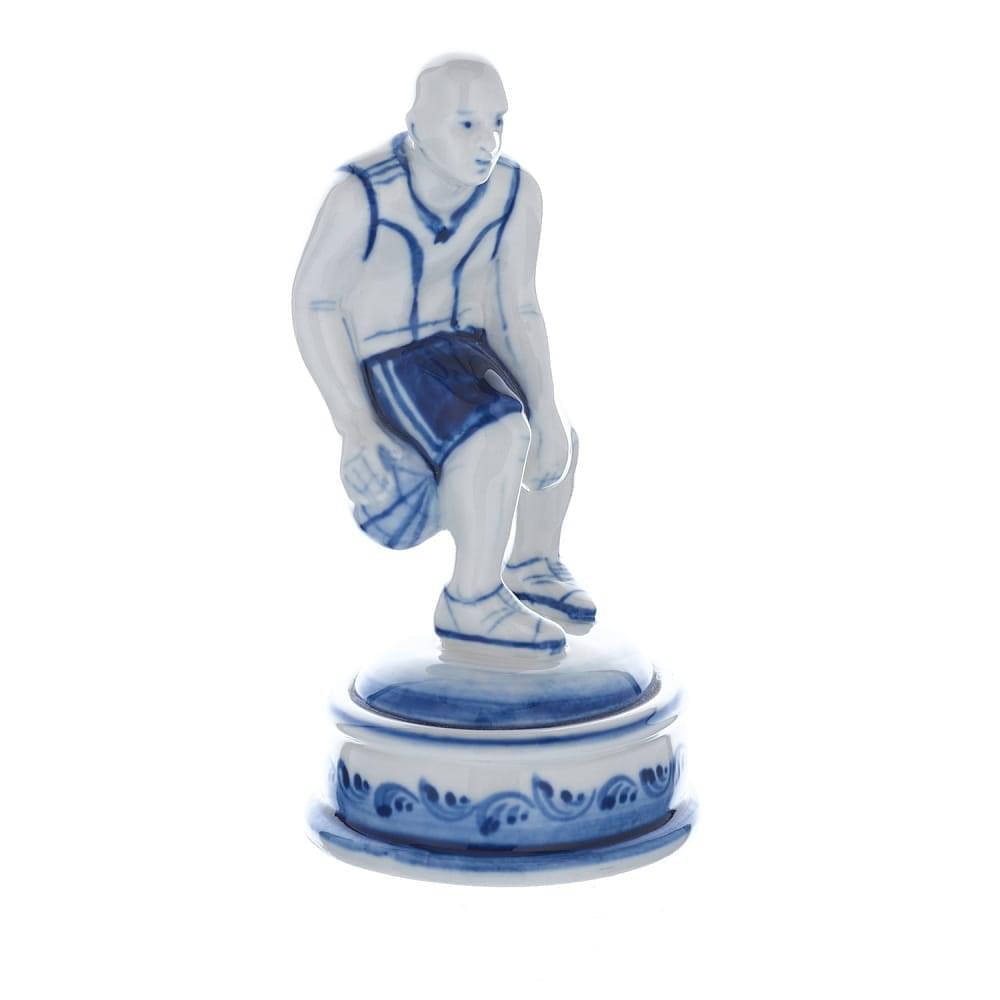 Статуэтка «Баскетболист» Гжель - интернет магазин Русь Велика я 