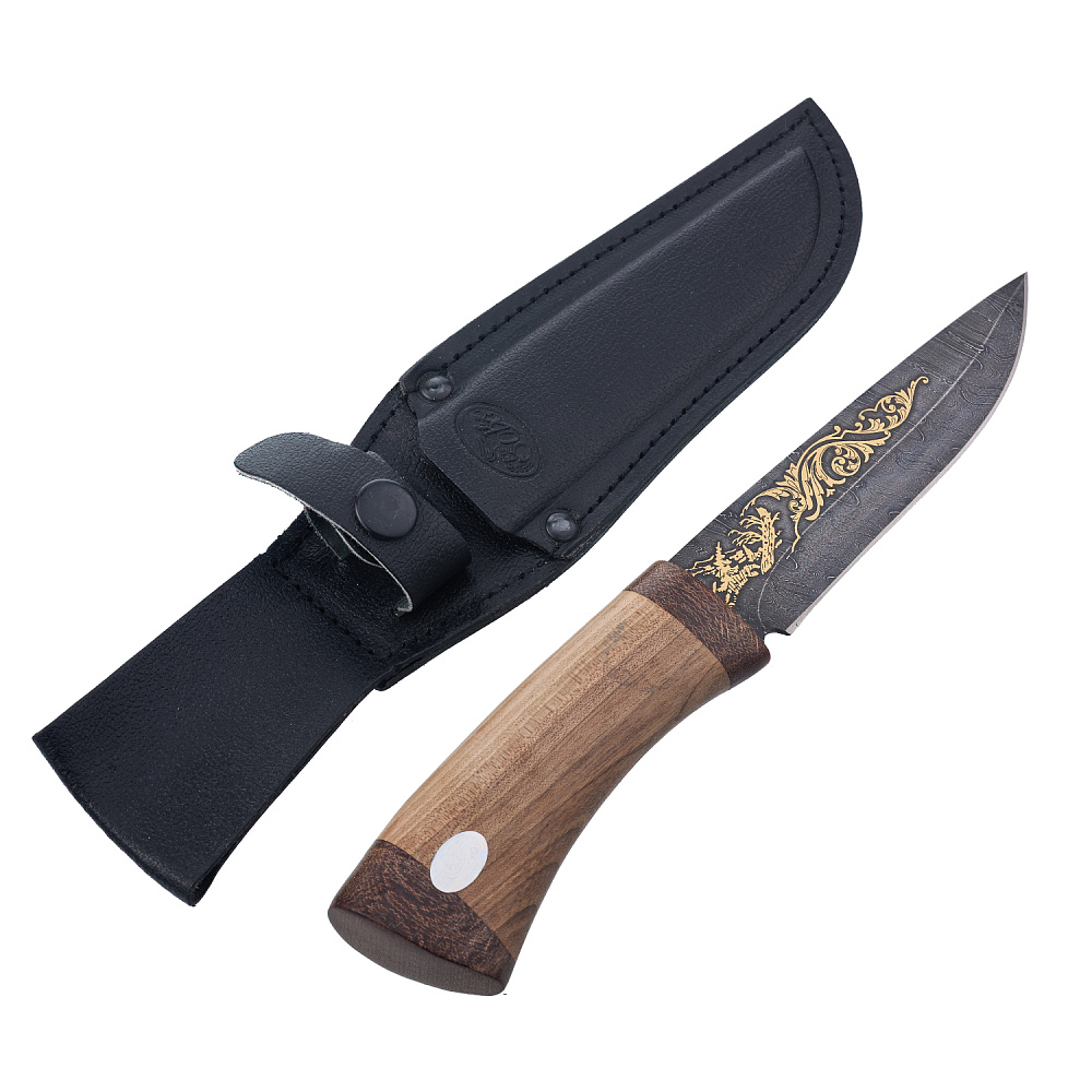 Нож сувенирный из дамасской стали «Бекас». Златоуст - интернет магазин Русь Велика я 