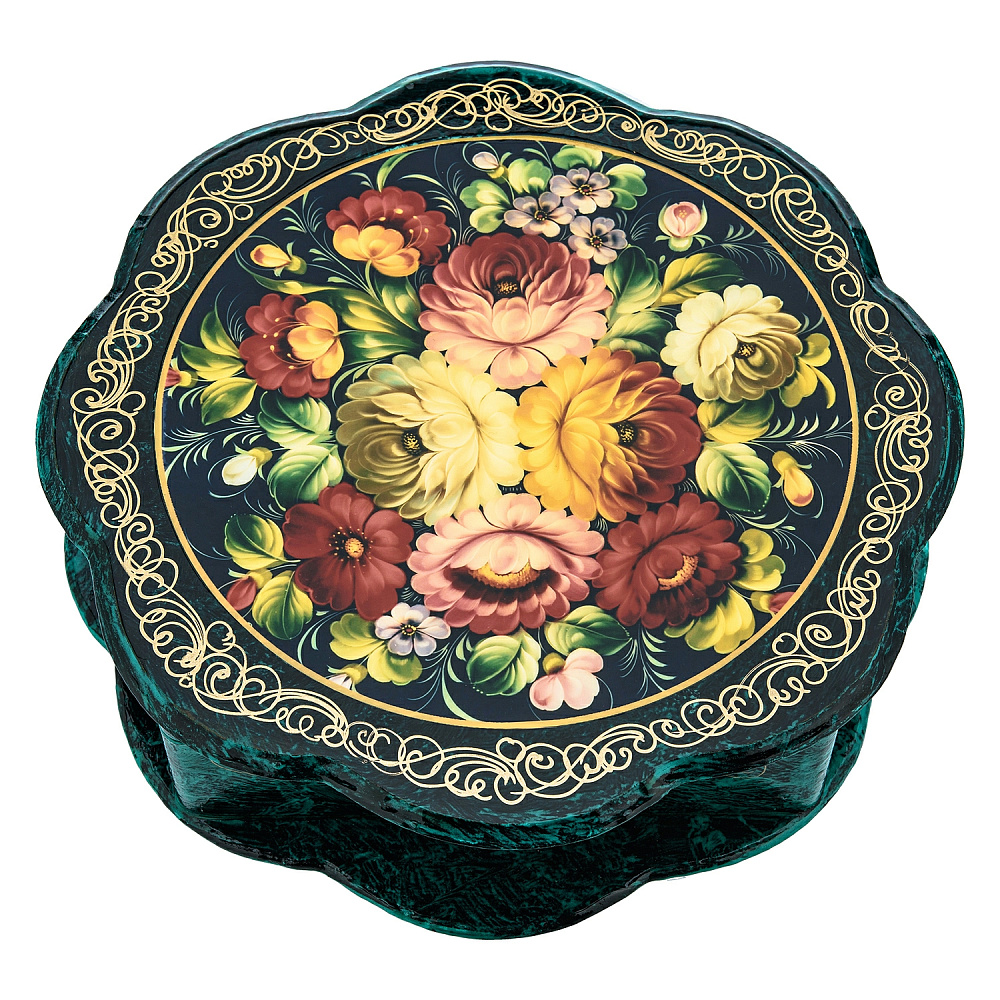 Шкатулка с подаркочным шерстяным платком внутри «Цветы» - интернет магазин Русь Велика я фото 2