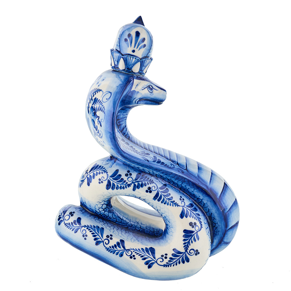 Штоф «Змея кобра». Гжель - интернет магазин Русь Велика я фото 3