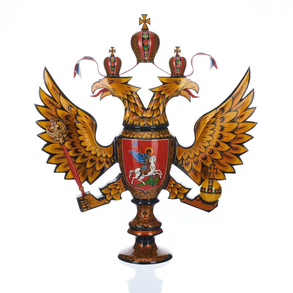 Кубок «Герб России» Хохлома - интернет магазин Русь Велика я 