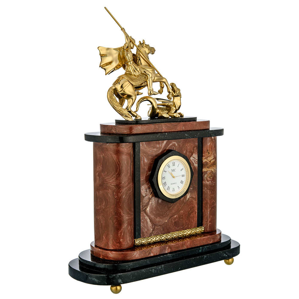 Часы из натурального камня «Георгий Победоносец» - интернет магазин Русь Велика я фото 3