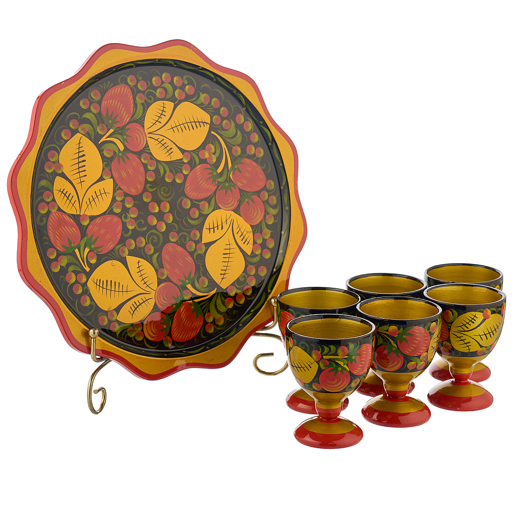 Питейный набор «Водочный». Хохлома - интернет магазин Русь Велика я 