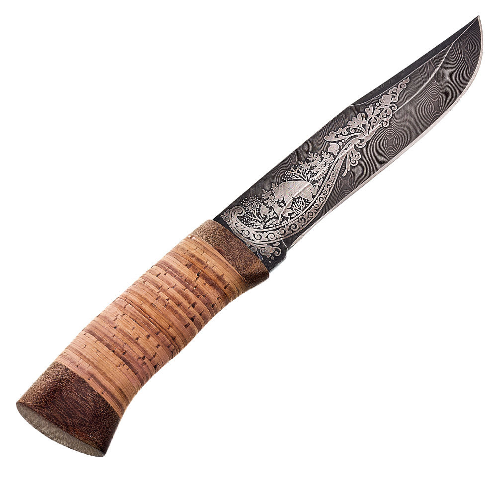 Нож сувенирный из дамасской стали. Златоуст - интернет магазин Русь Велика я фото 2