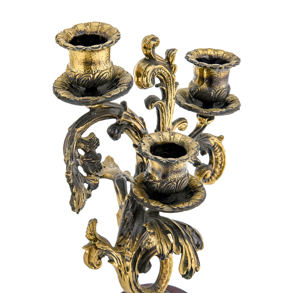 Набор из двух трехрожковых канделябров из натурального камня - интернет магазин Русь Велика я фото 2