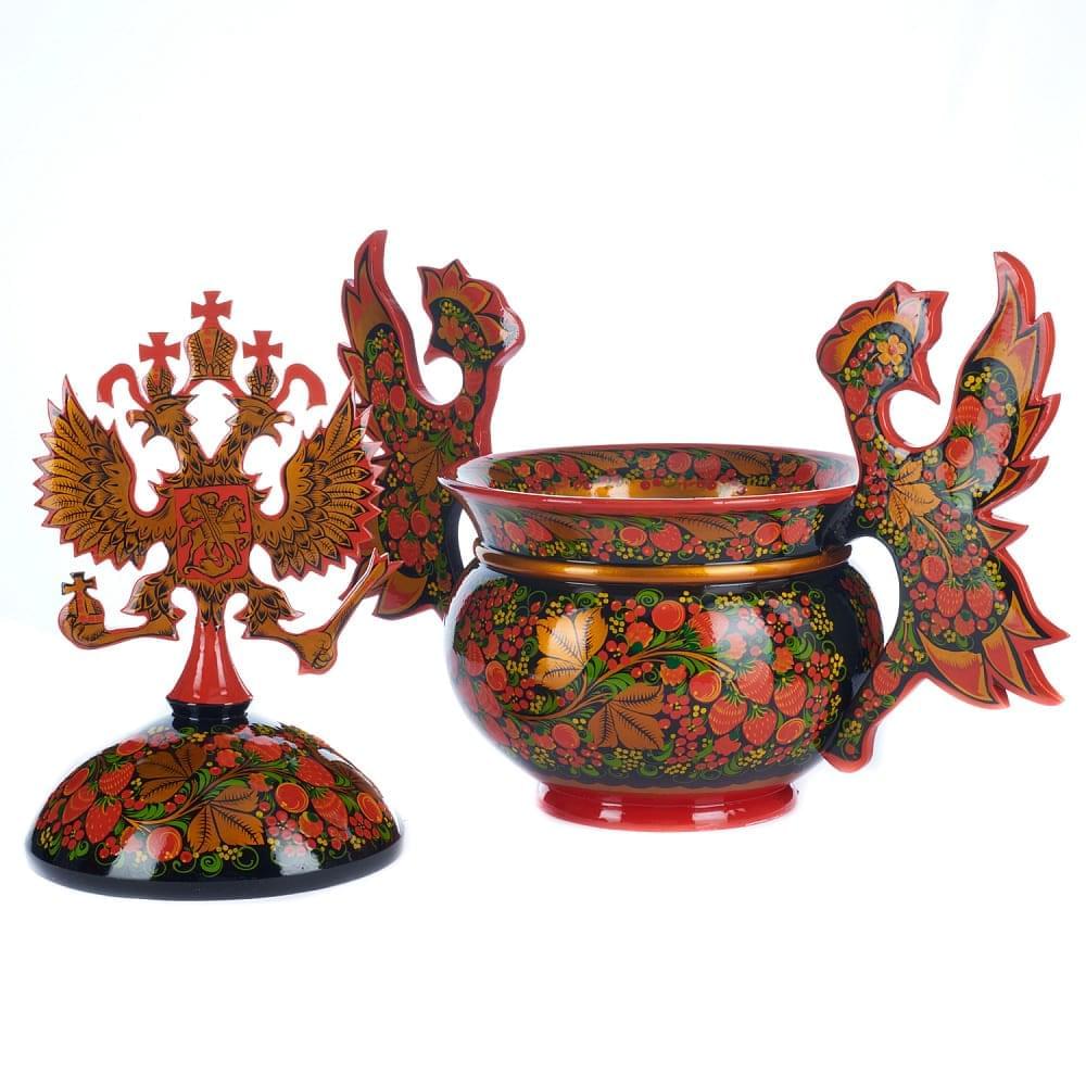 Братина «Герб» Хохлома - интернет магазин Русь Велика я фото 3