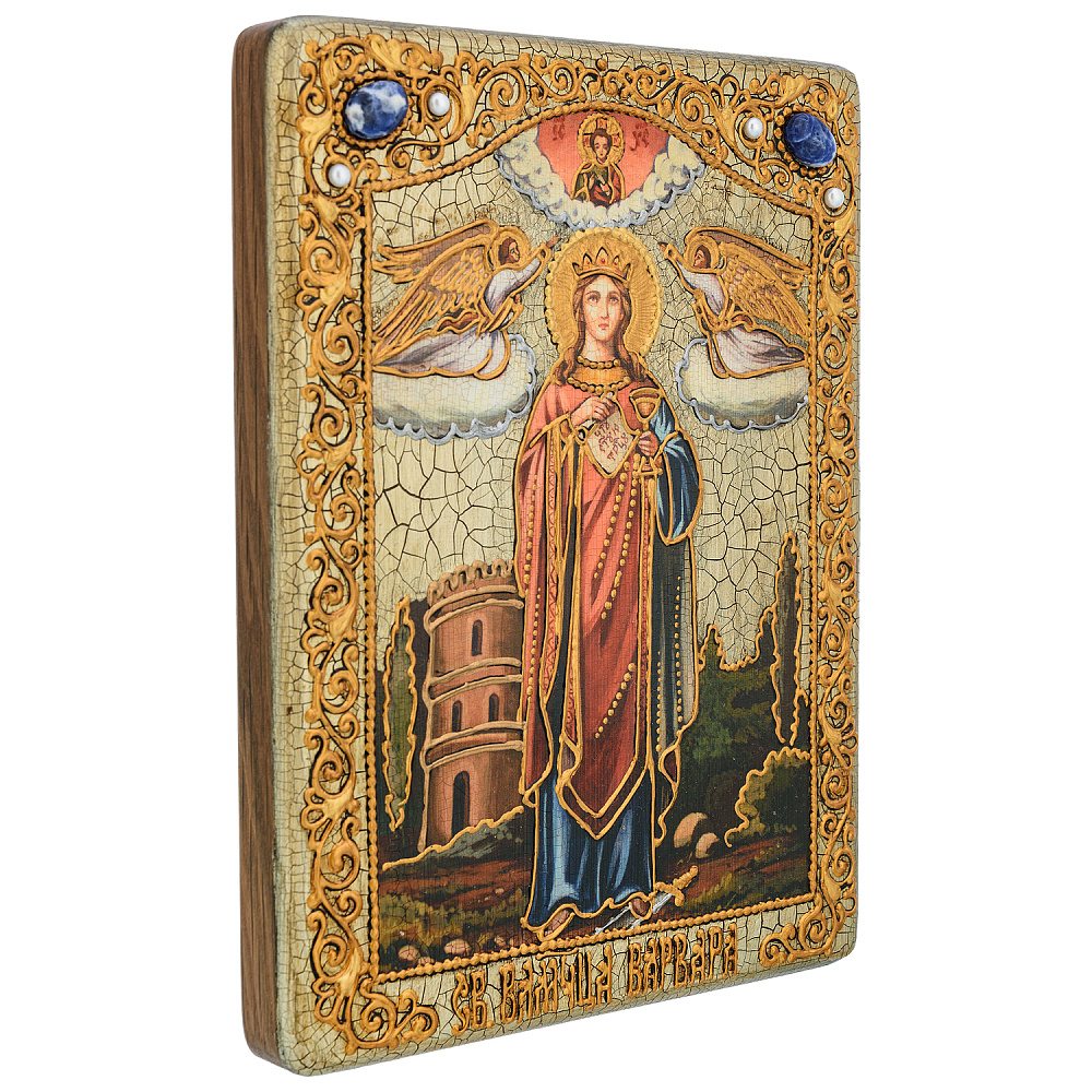 Икона «Святая Варвара Илиопольская» 15х20 см - интернет магазин Русь Велика я фото 2