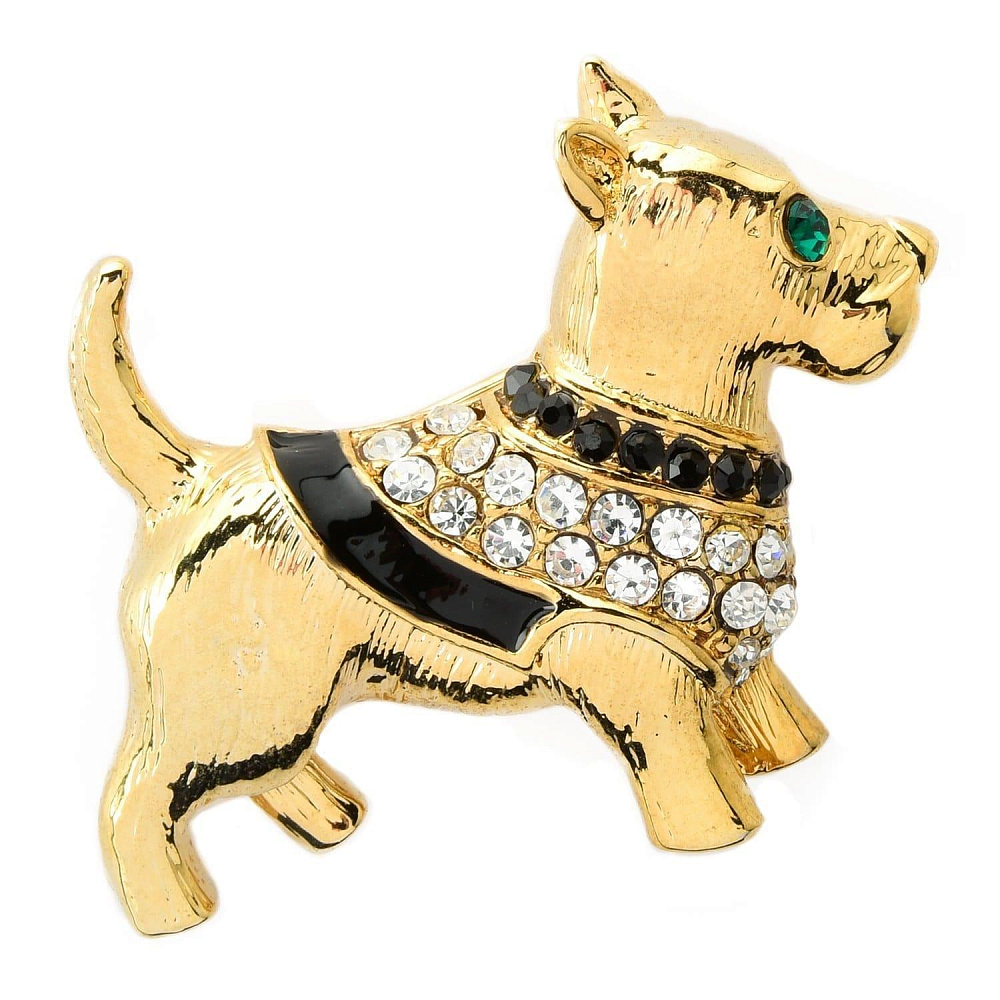 Брошь «Собачка в накидке» Традиции Фаберже - интернет магазин Русь Велика я 