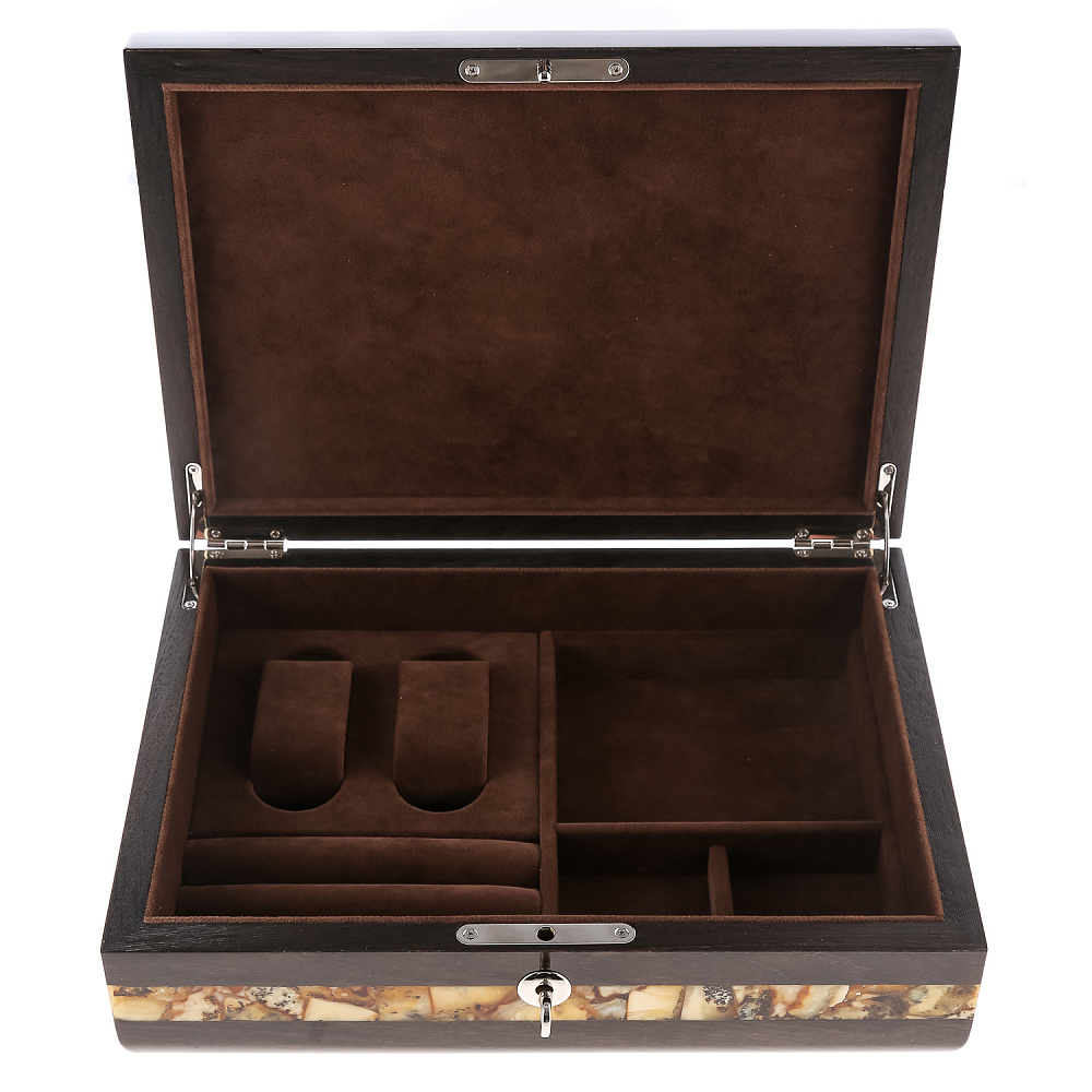 Шкатулка из мореного дуба и янтаря «Александр» - интернет магазин Русь Велика я фото 2