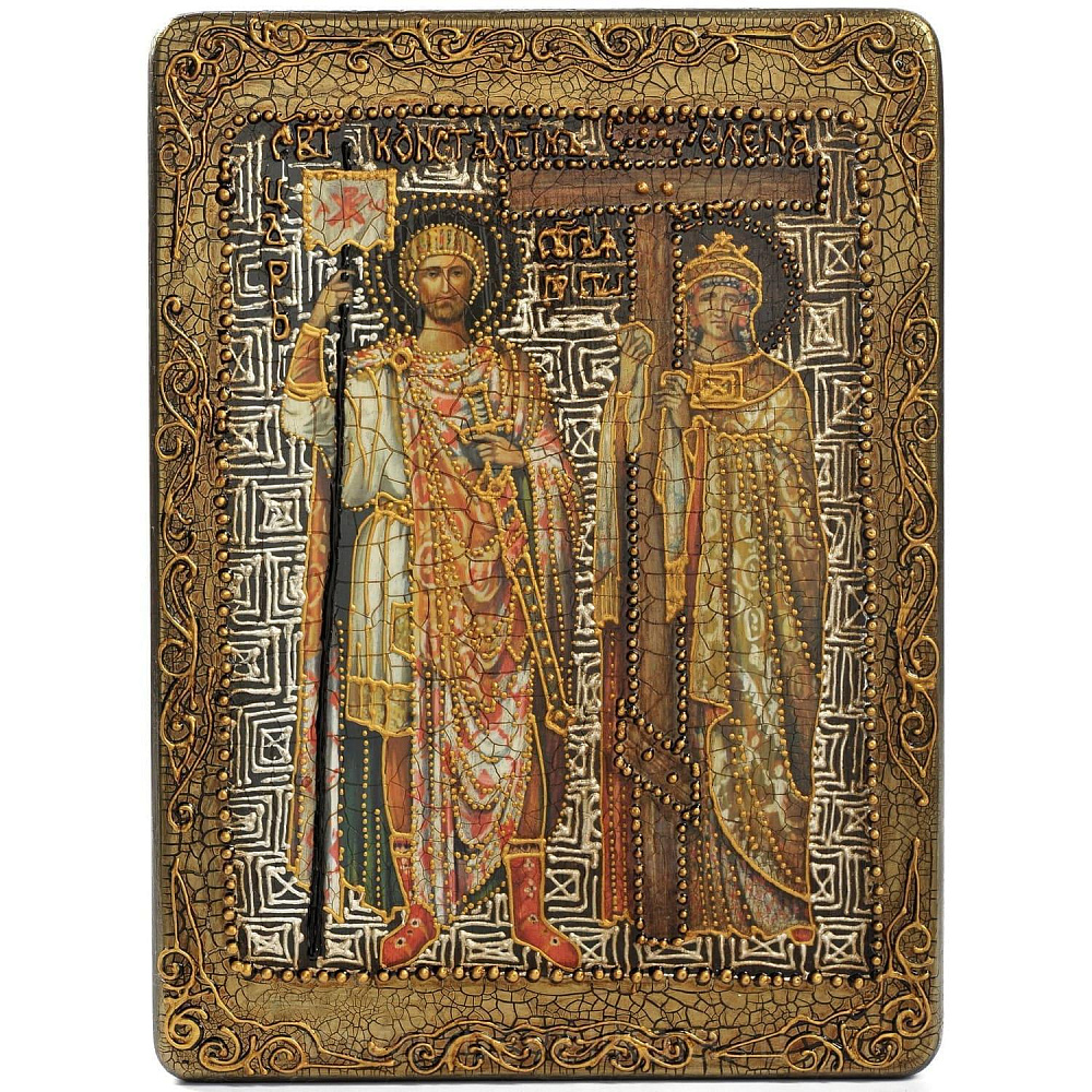 Икона «Святые равноапостольные Константин и Елена» 21 х 29 см - интернет магазин Русь Велика я 