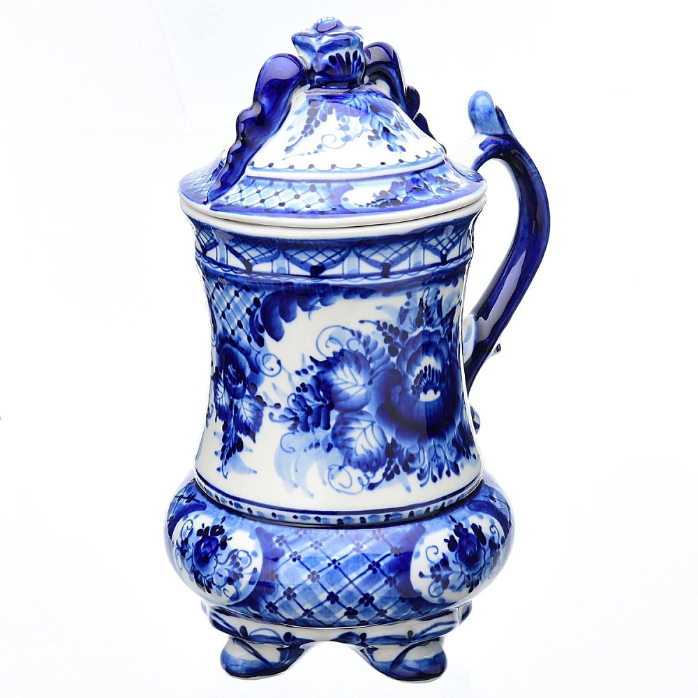 Кружка для пива «Подарочная». Гжель - интернет магазин Русь Велика я фото 1