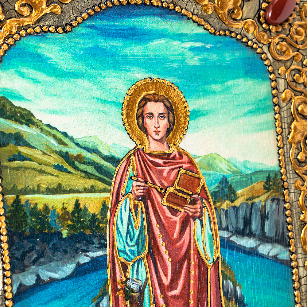 Икона «Целитель Пантелеймон» 15х20 см - интернет магазин Русь Велика я фото 4