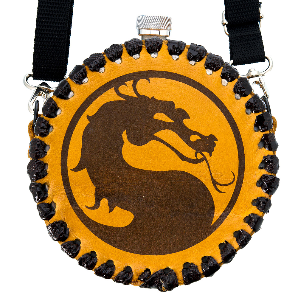 Фляга в кожаном чехле «Дракон» - интернет магазин Русь Велика я 