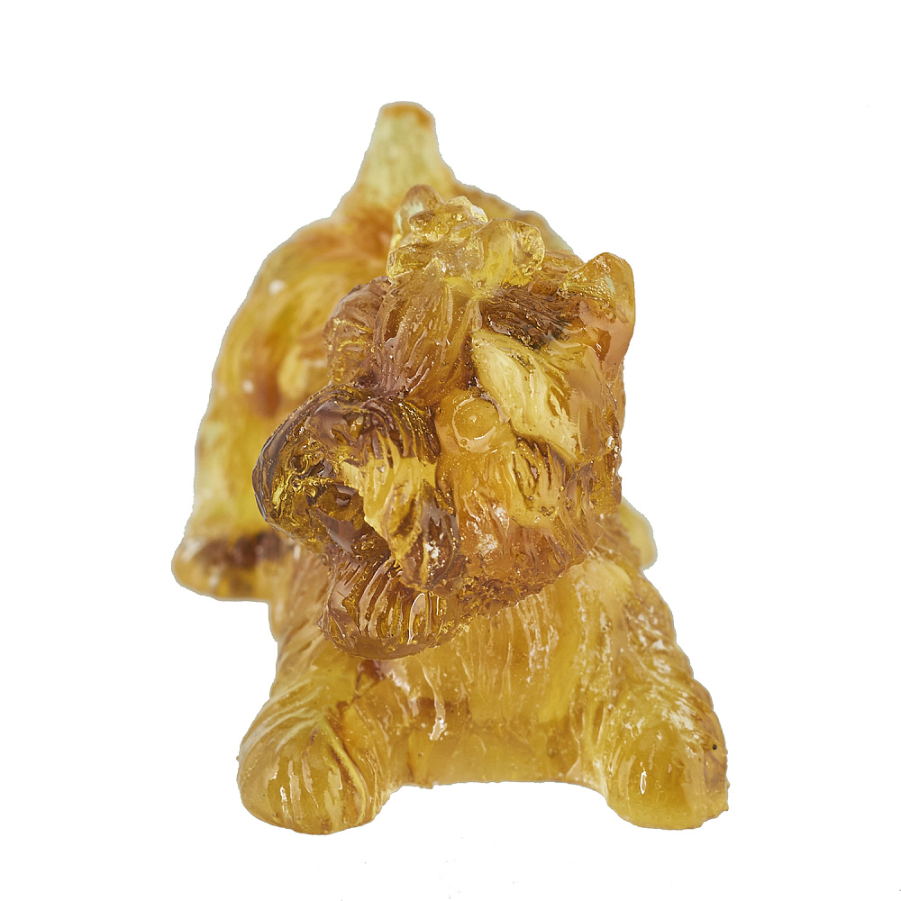 Статуэтка из янтаря «Собачка» - интернет магазин Русь Велика я фото 1