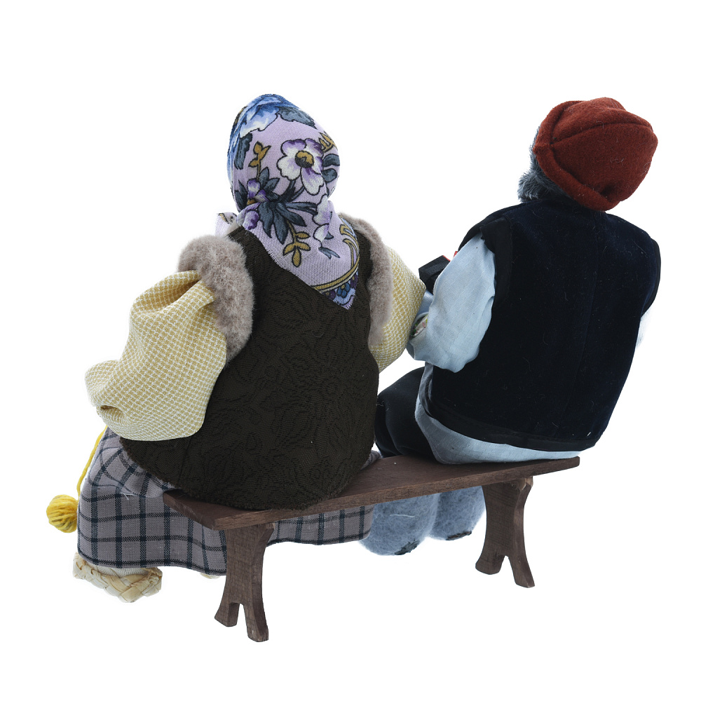 Коллекционные куклы ручной работы «Дед с бабкой на лавочке» - интернет магазин Русь Велика я фото 5
