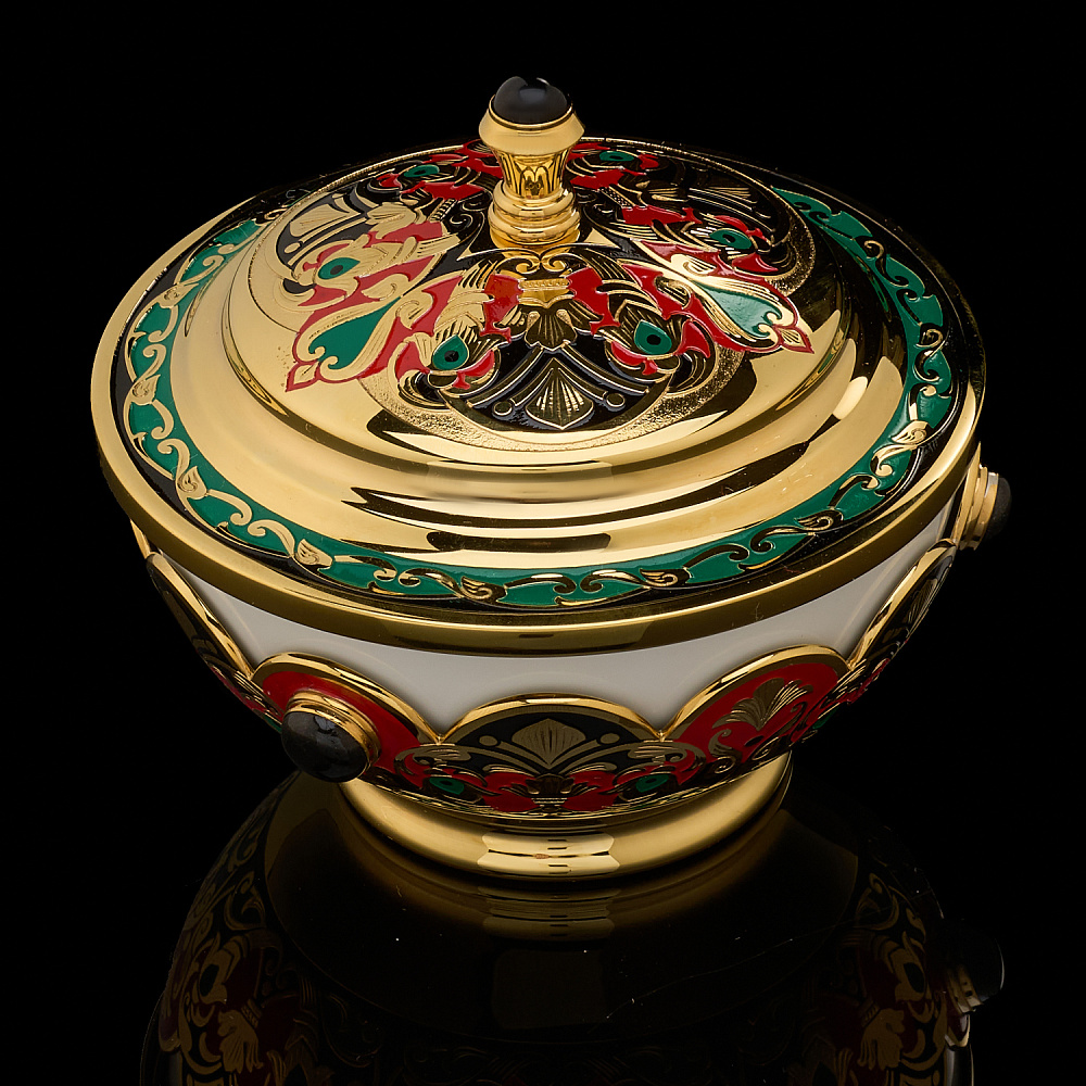 Самовар с сервизом на 6 персон «Золотая хохлома». Златоуст - интернет магазин Русь Велика я фото 11