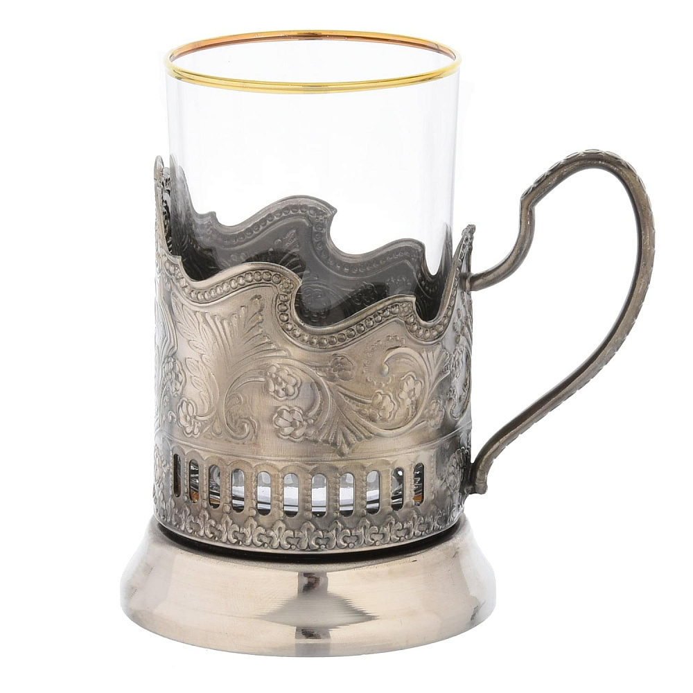 Подстаканник никелированный «Пальма» - интернет магазин Русь Велика я фото 2