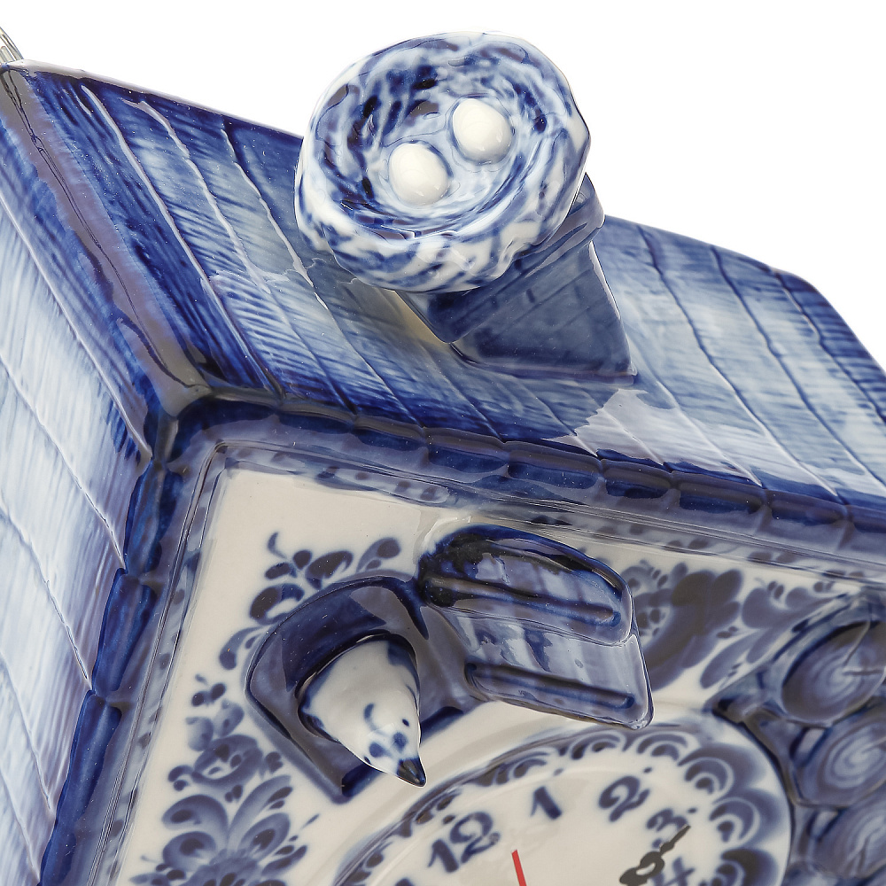 Часы настенные «Кукушка». Фарфор Гжель - интернет магазин Русь Велика я фото 2