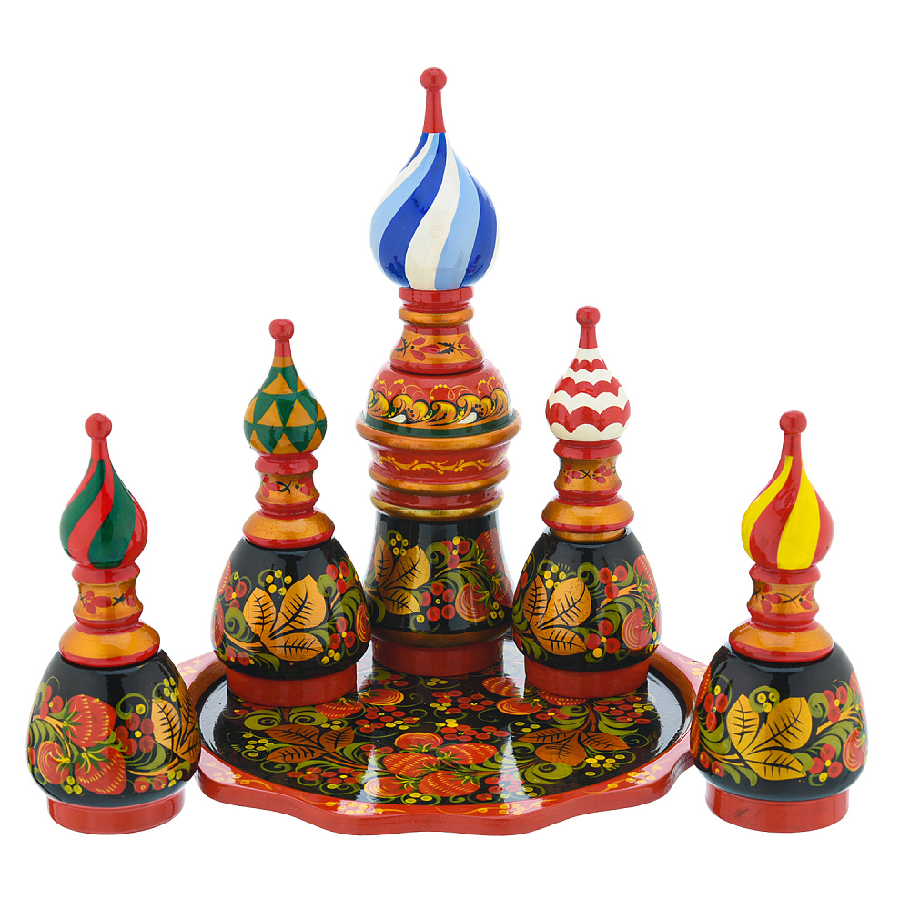 Набор для специй «Купола». Хохлома - интернет магазин Русь Велика я 