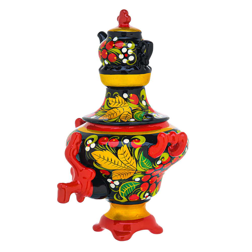 Сувенирный самовар-шкатулка «Рябина». Хохлома - интернет магазин Русь Велика я фото 2