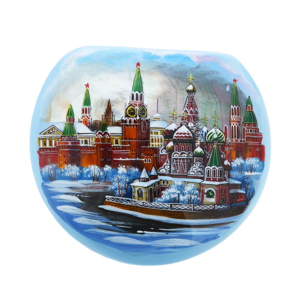 Шкатулка с художественной росписью «Москва. Кремль» - интернет магазин Русь Велика я 