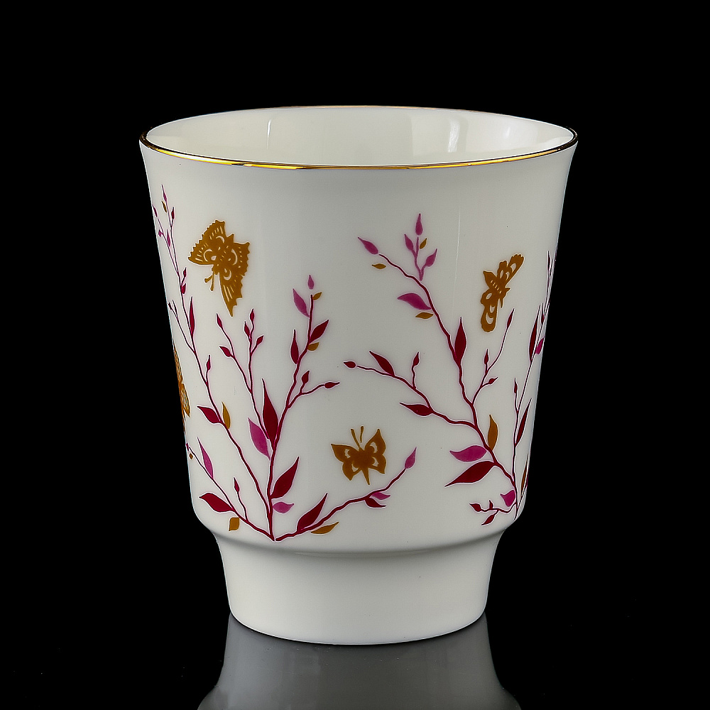 Кофейная пара 165 мл «Розовые веточки». Форма Майская. ИФЗ - интернет магазин Русь Велика я фото 4