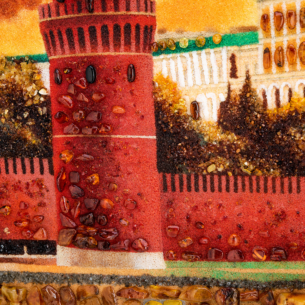 Картина янтарная «Набережная у Кремля» 60х80 см - интернет магазин Русь Велика я фото 2