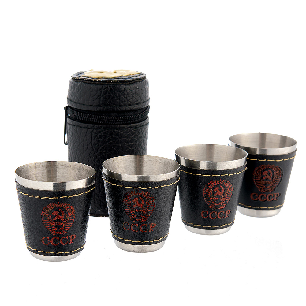 Набор стопок в футляре «Герб СССР» - интернет магазин Русь Велика я 