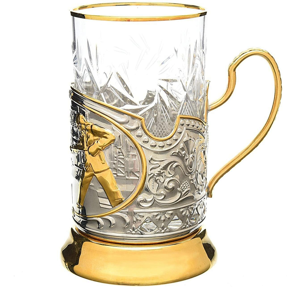 Подстаканник никелированный «Металлург» - интернет магазин Русь Велика я фото 1