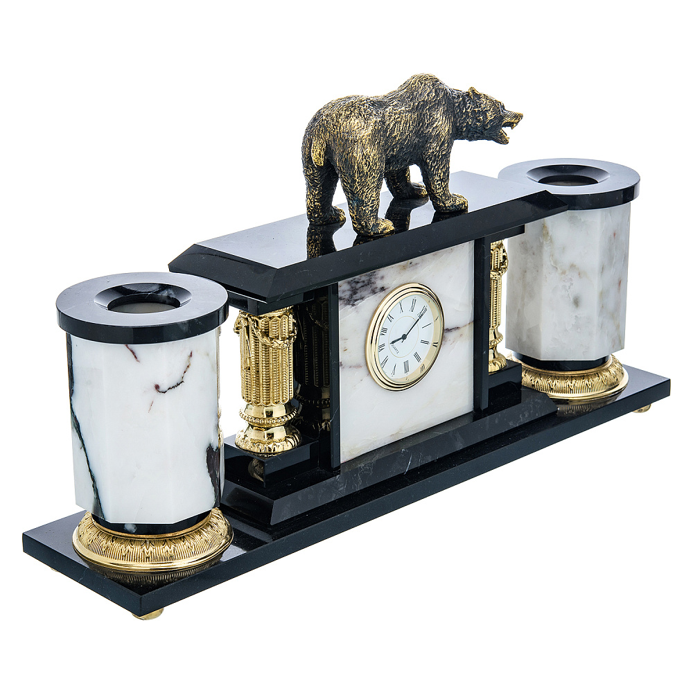 Письменный набор из натурального камня «Медведь» - интернет магазин Русь Велика я фото 3