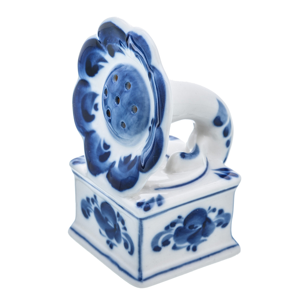 Солонка «Граммофон». Гжель - интернет магазин Русь Велика я фото 2