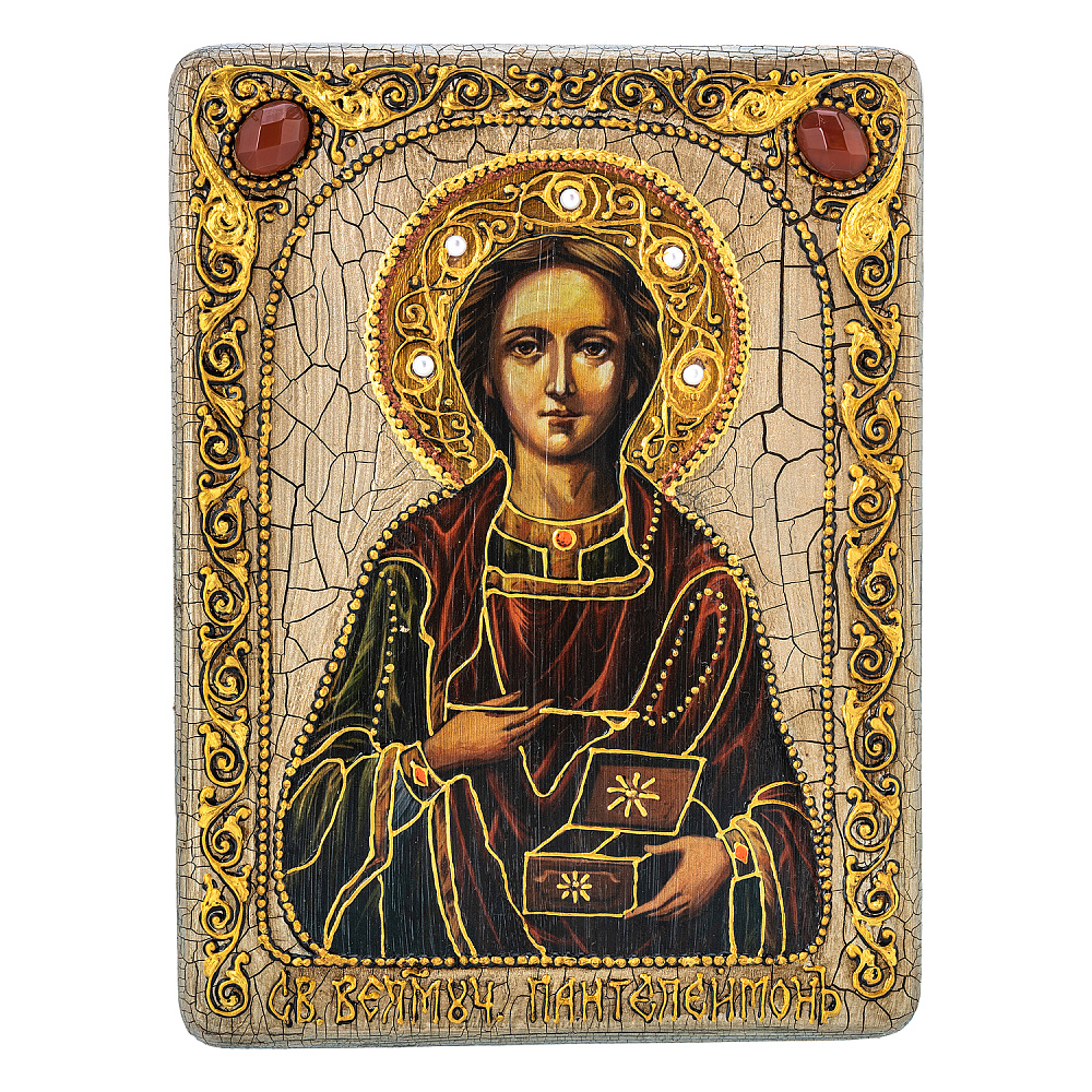 Икона «Целитель Пантелеймон» 15х20 см - интернет магазин Русь Велика я 