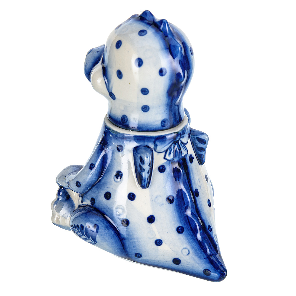 Банка фарфоровая «Дракоша». Гжель - интернет магазин Русь Велика я фото 4