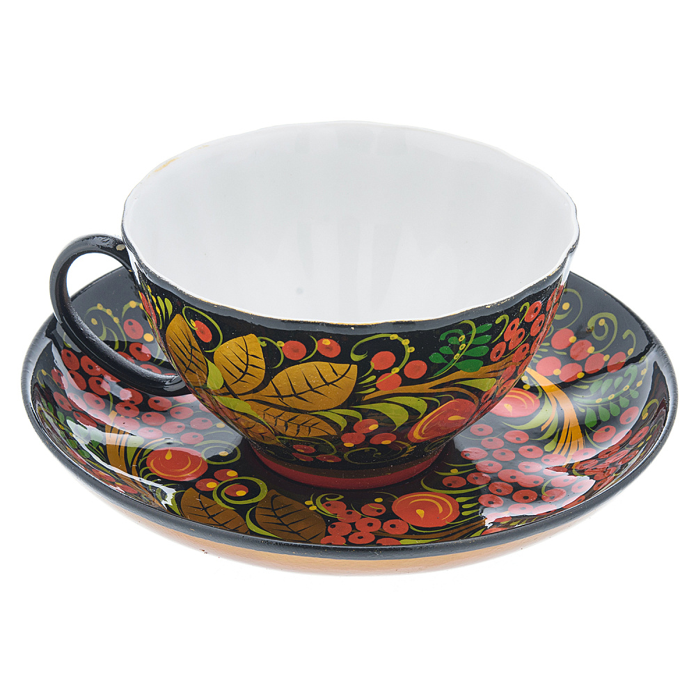 Чайная пара «Рябинка». Хохлома - интернет магазин Русь Велика я фото 1