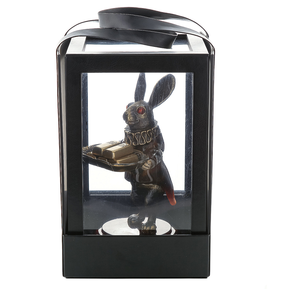 Скульптура из янтаря и бронзы «Кролик. Живи по-царски» - интернет магазин Русь Велика я фото 7