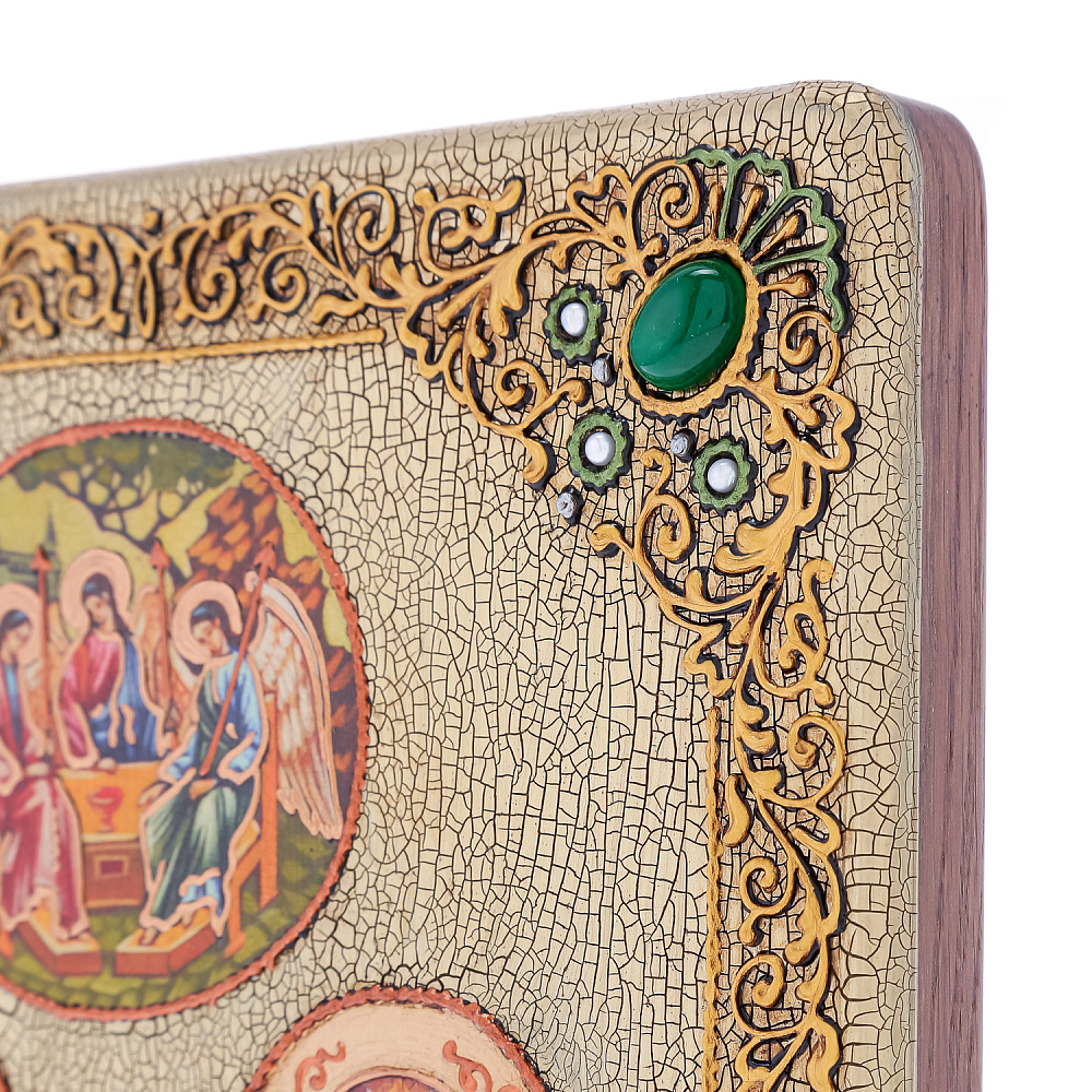 Икона из мореного дуба «Петр и Феврония» 29х21 см - интернет магазин Русь Велика я фото 4