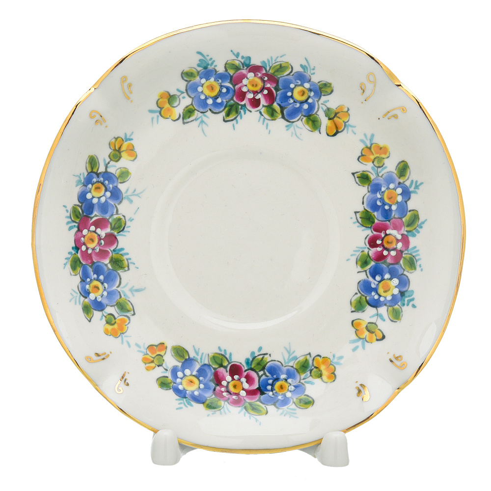 Чайная пара «Купец». Гжель в цвете - интернет магазин Русь Велика я фото 2