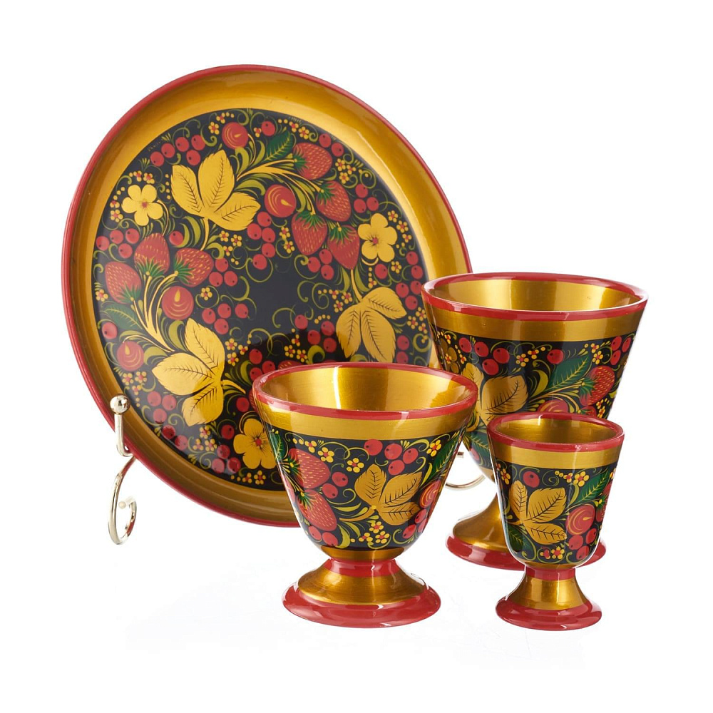 Набор для банкета (4 пр.) Хохлома - интернет магазин Русь Велика я фото 1