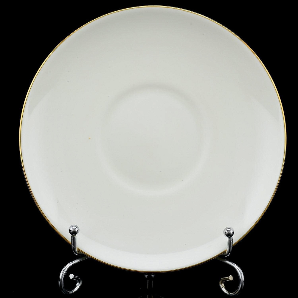 Чайная тройка «Золотой кантик 2» форма «Волна» ИФЗ - интернет магазин Русь Велика я фото 3