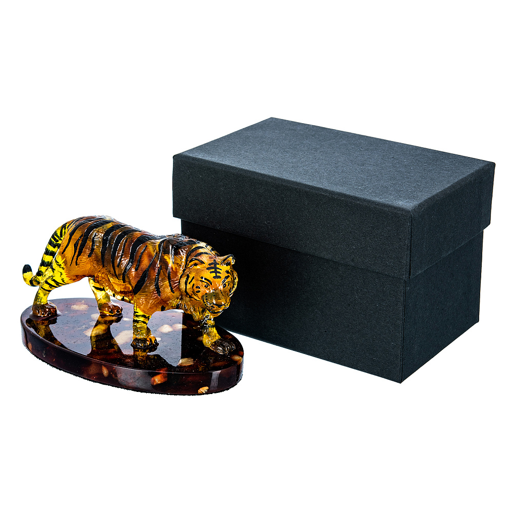 Скульптура из янтаря «Тигр» - интернет магазин Русь Велика я фото 5