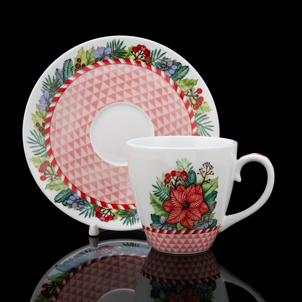 Чайная пара 470 мл «Зимняя история». Форма Весна. ИФЗ - интернет магазин Русь Велика я 