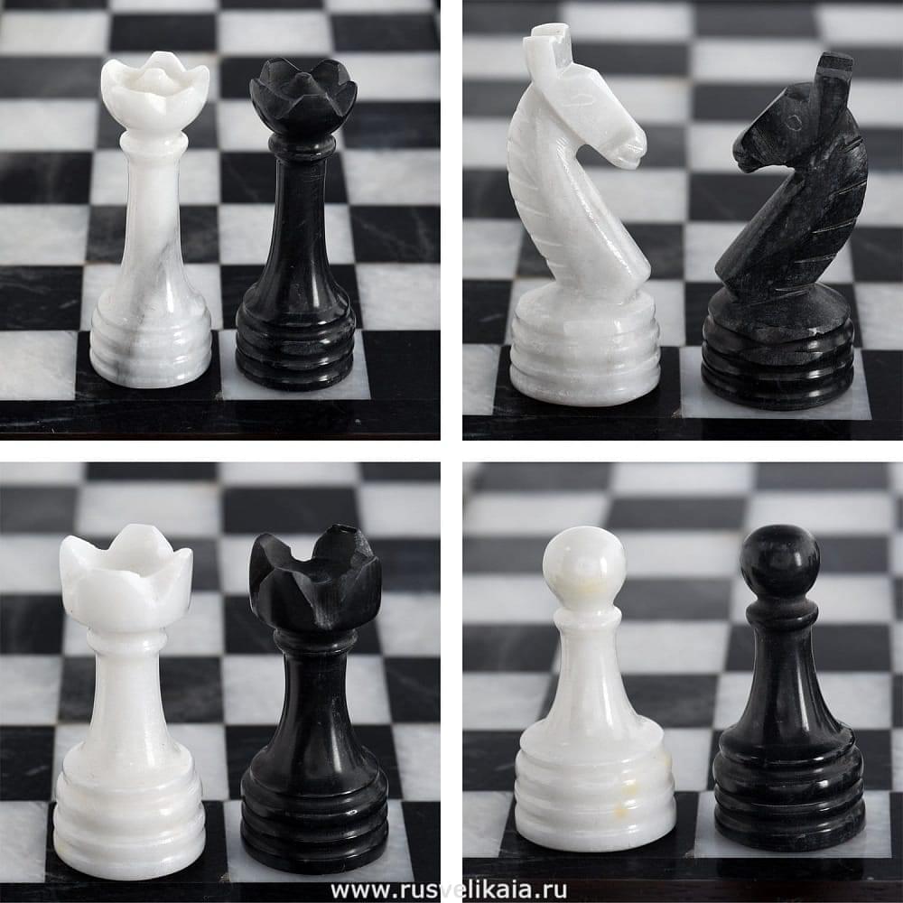 Шахматы из камня 33x33 см - интернет магазин Русь Велика я фото 6
