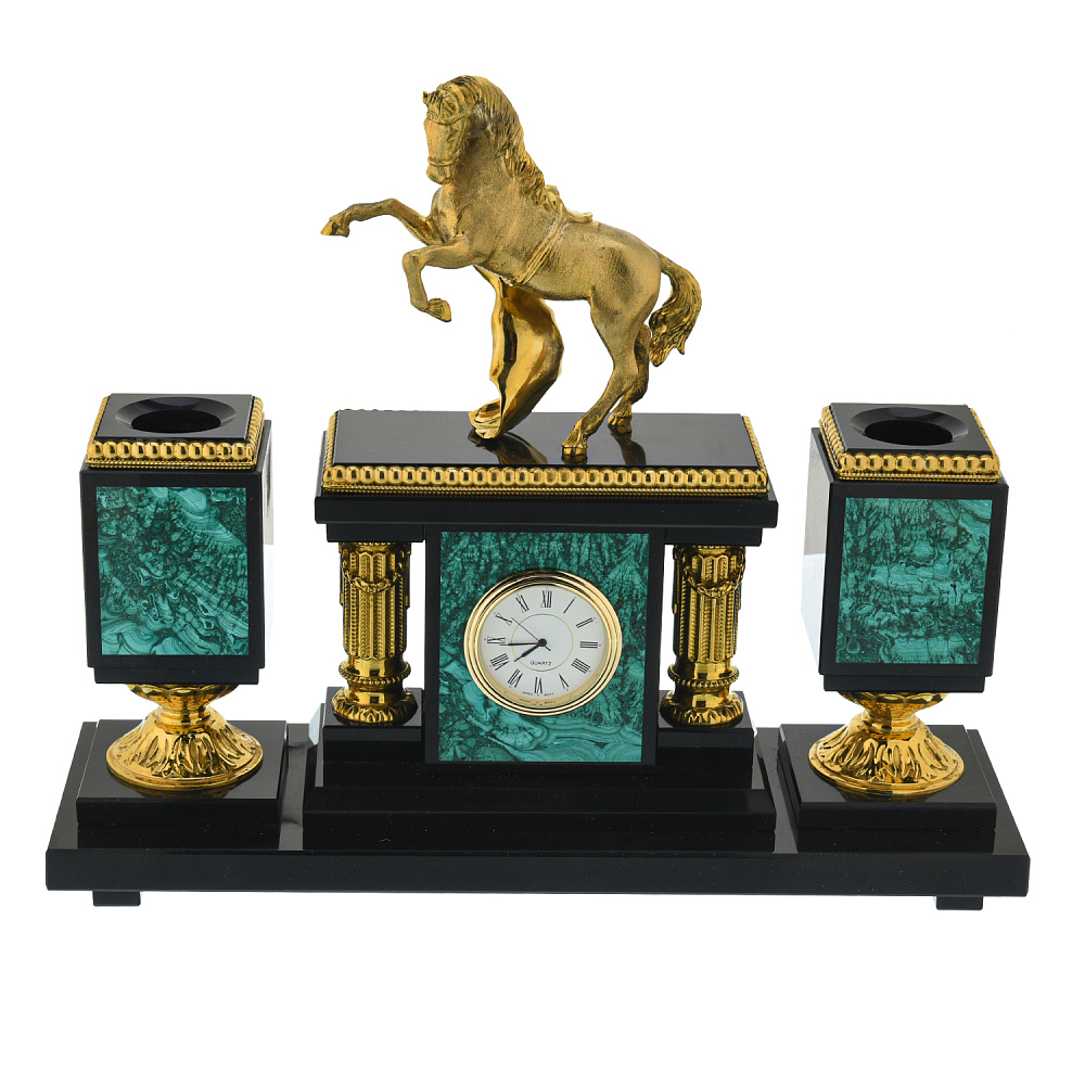 Настольный набор из натурального камня «Конь с попоной» - интернет магазин Русь Велика я фото 3