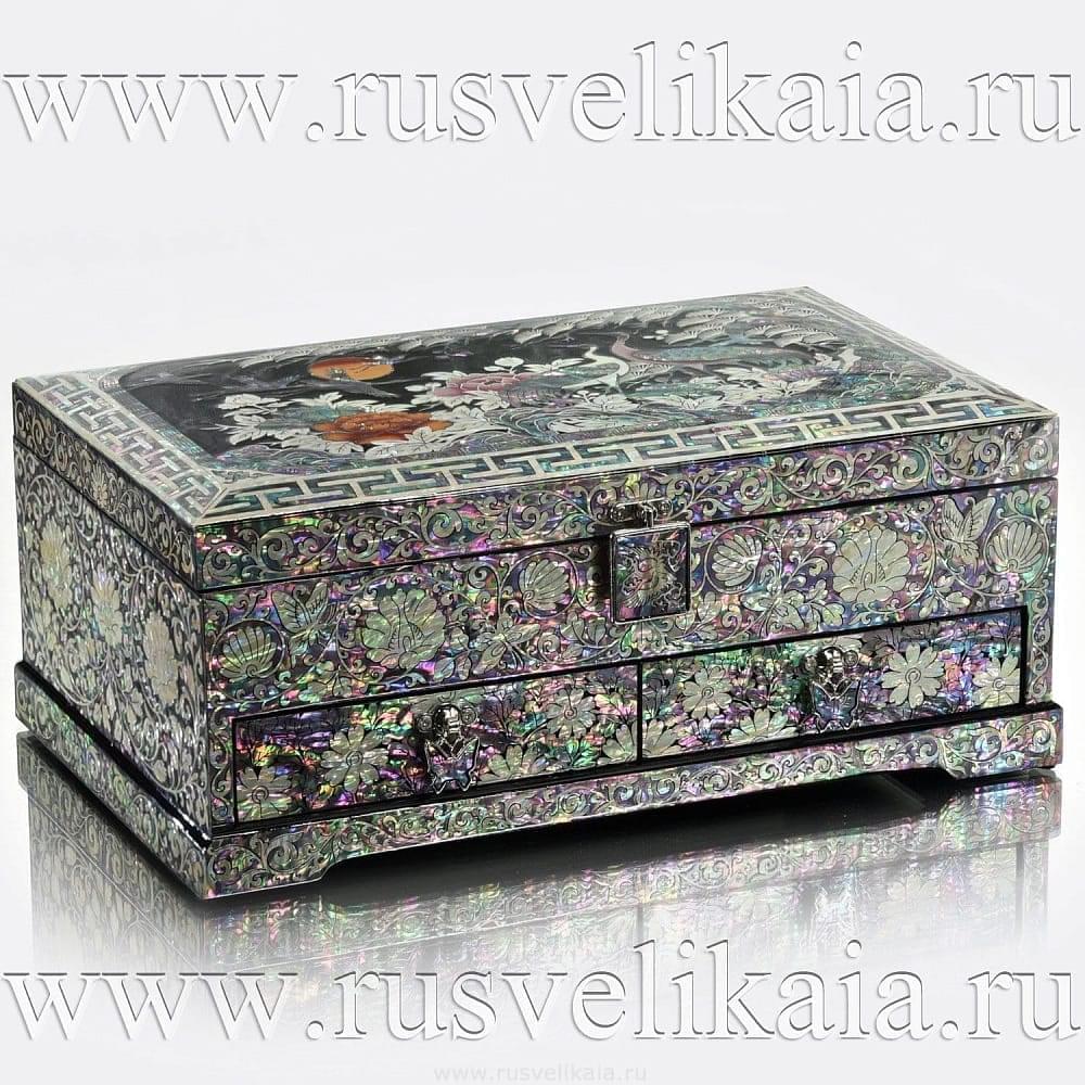 Шкатулка с перламутром «Дивный лес» - интернет магазин Русь Велика я 