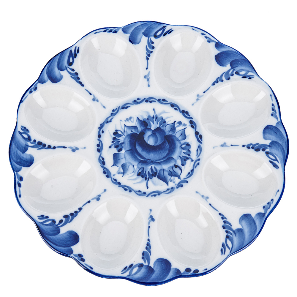 Пасхальница на 8 яиц. Гжель - интернет магазин Русь Велика я фото 3