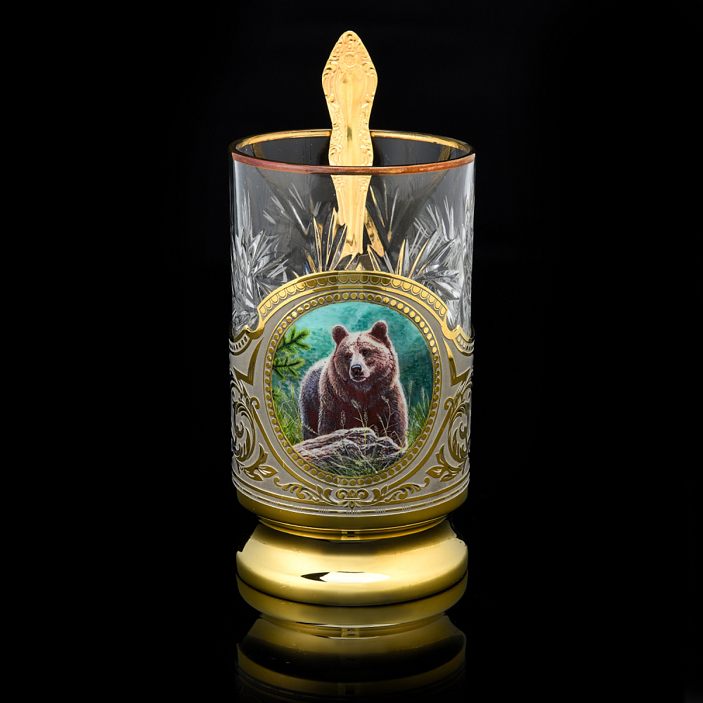 Подстаканник «Медведь». Златоуст - интернет магазин Русь Велика я 