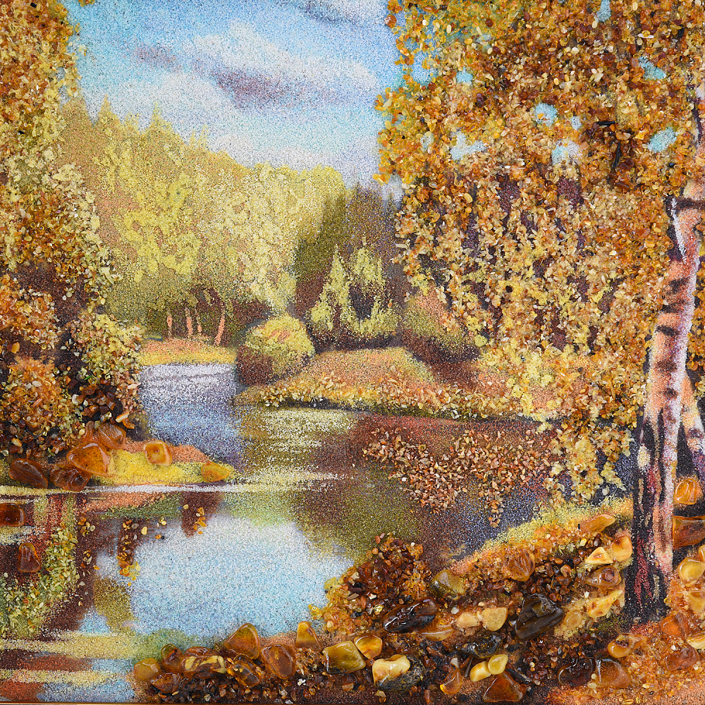 Картина янтарная «Ясный день» 30х40 см - интернет магазин Русь Велика я фото 1