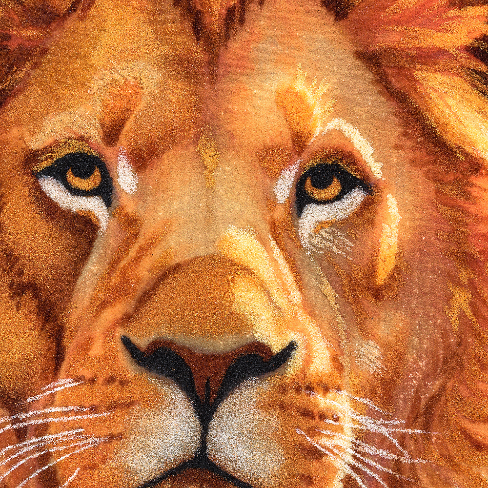Картина янтарная «Лев - царь зверей» 60х40 см - интернет магазин Русь Велика я фото 1
